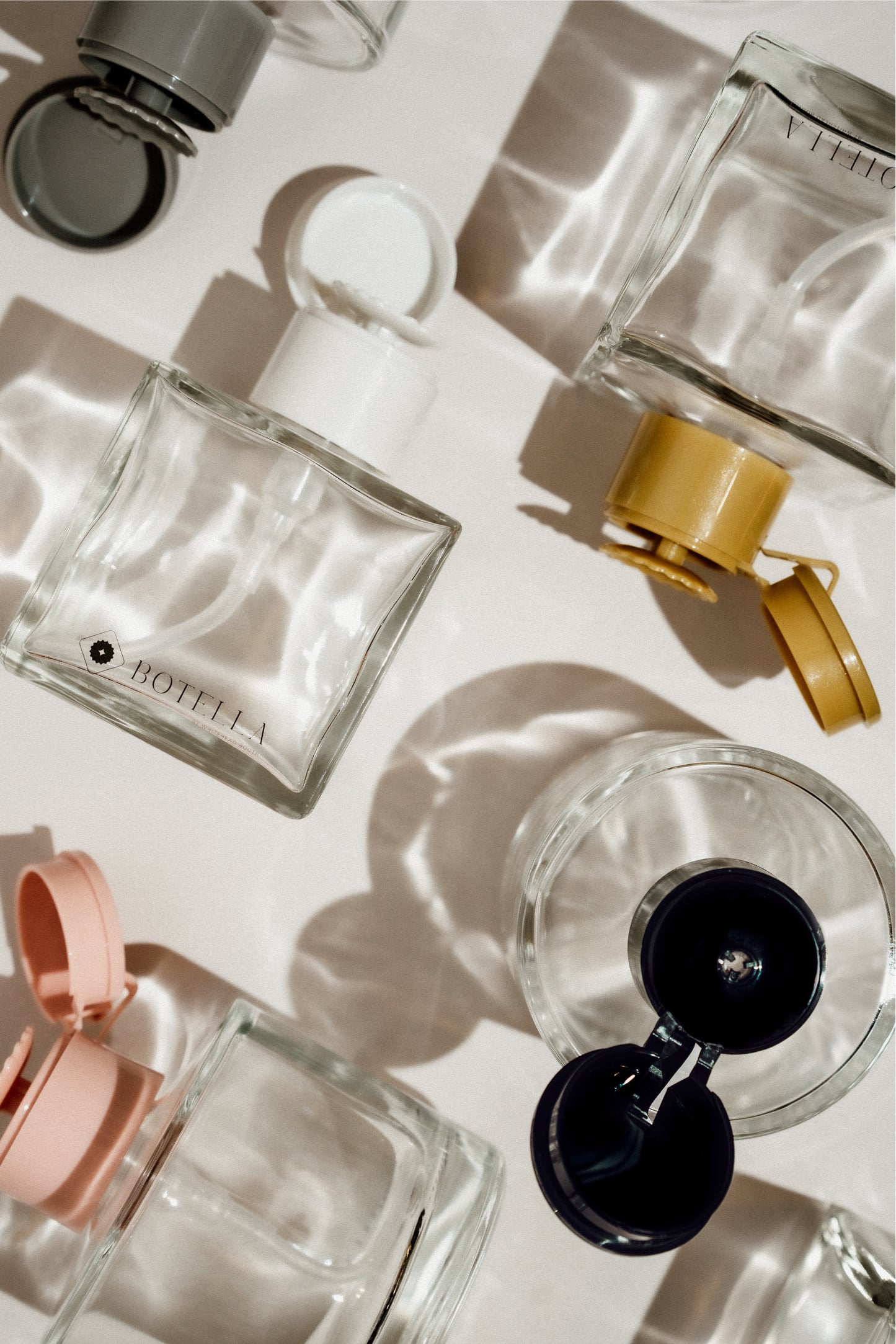 Square Glass Pump Bottle - Single