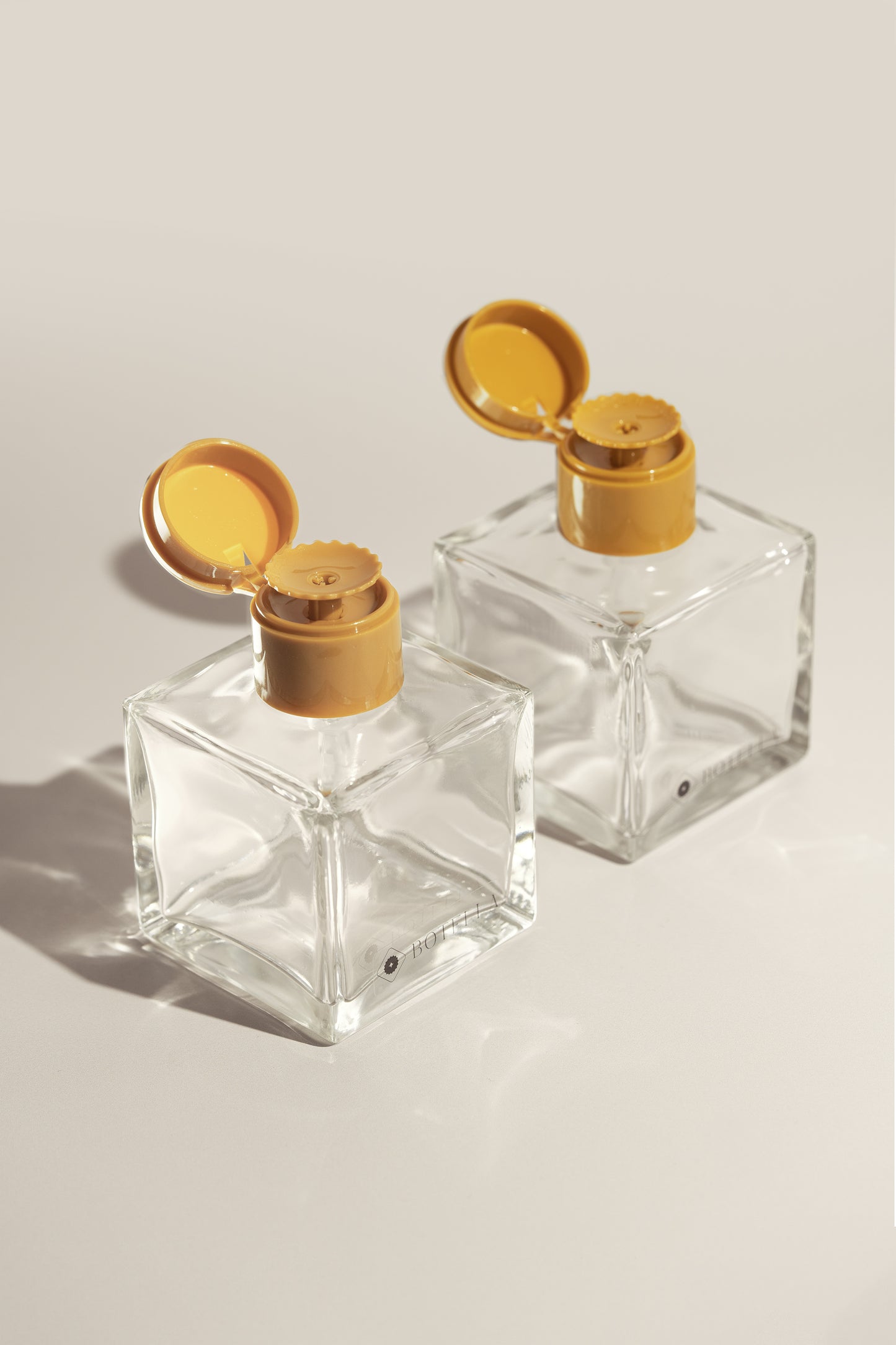Square Glass Pump Bottle - Duo
