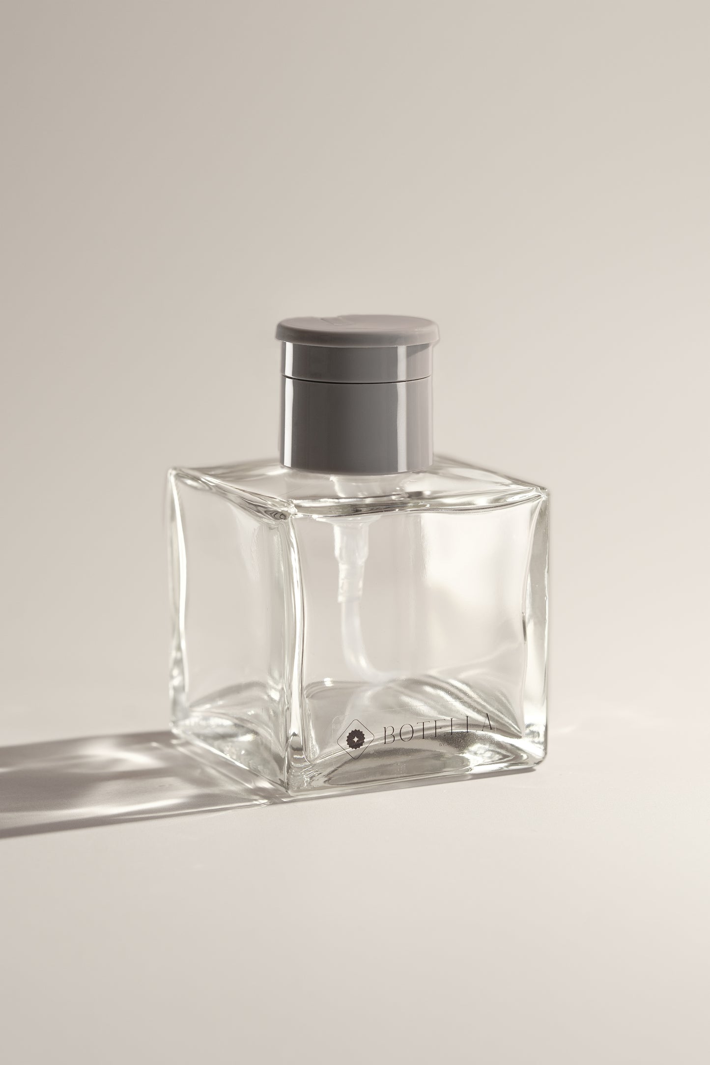 Square Glass Pump Bottle - Single