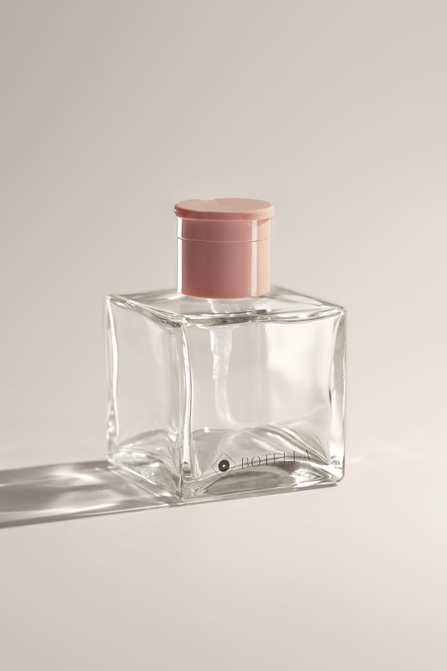 Square Glass Pump Bottle - Single