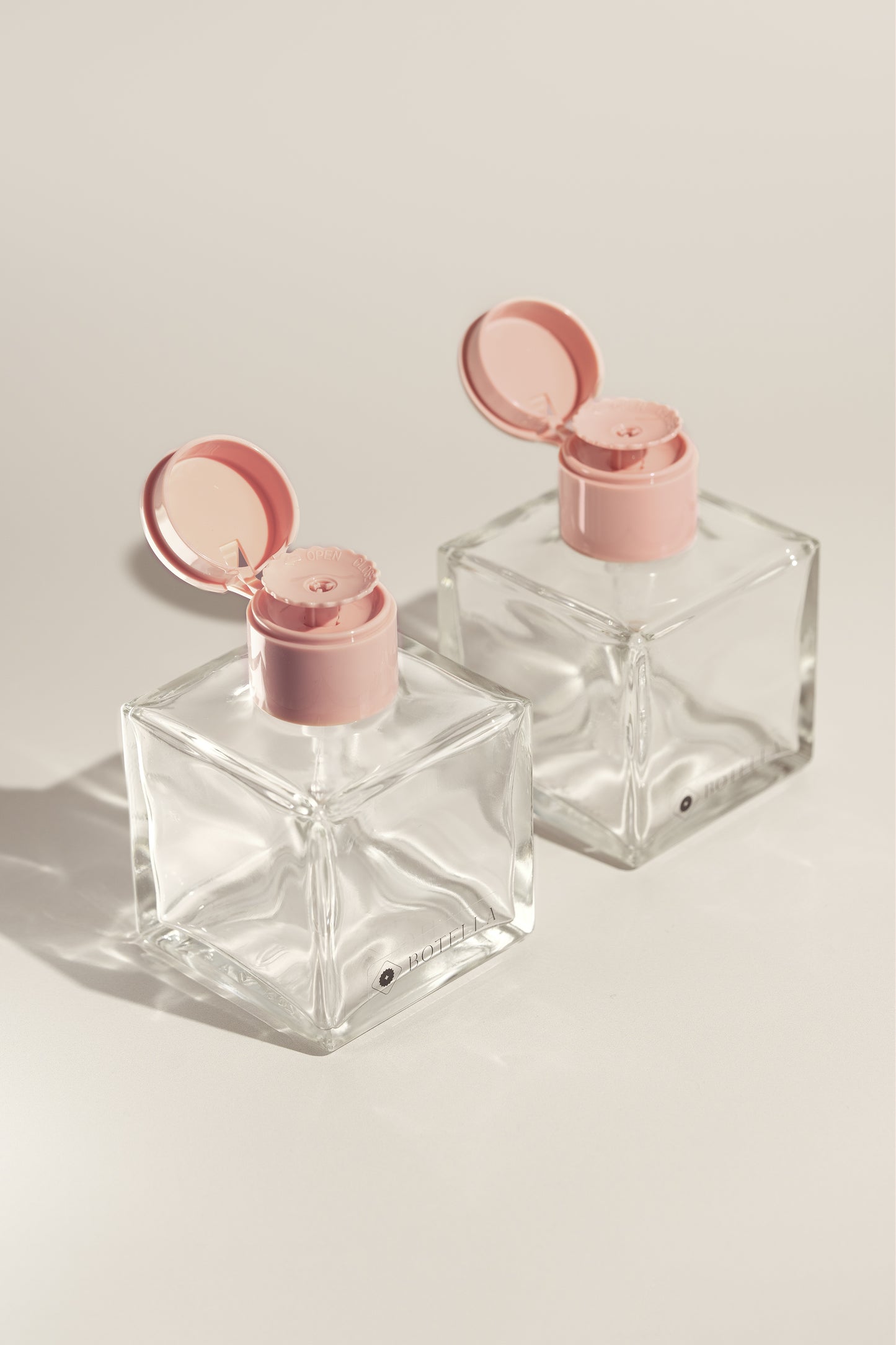 Square Glass Pump Bottle - Duo