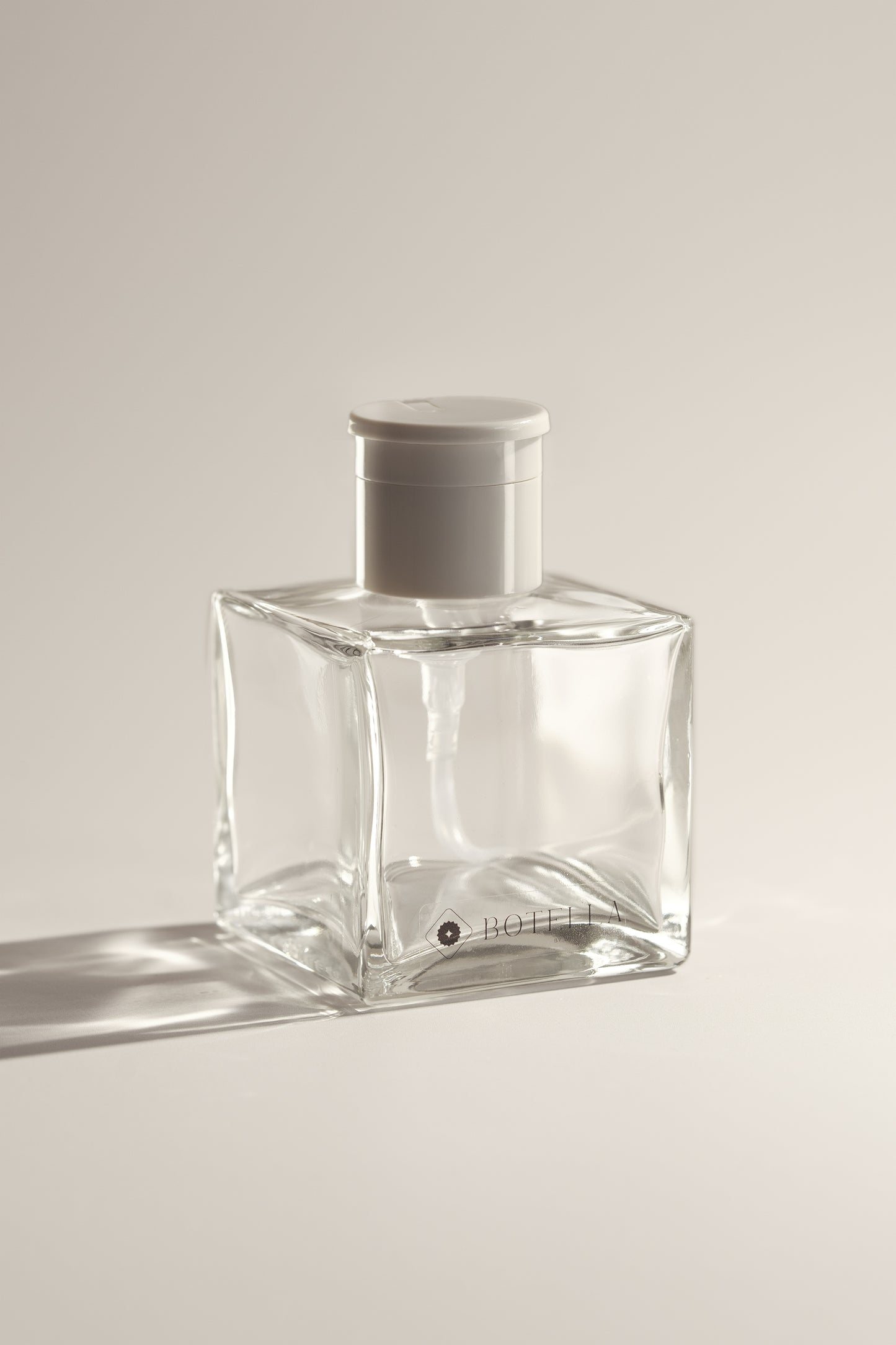 Square Glass Pump Bottle - Single