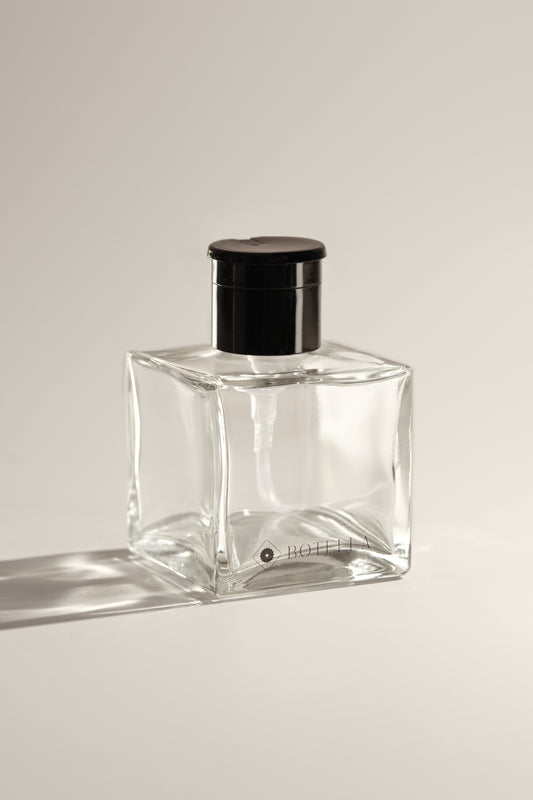 Square Glass Pump Bottle - Single